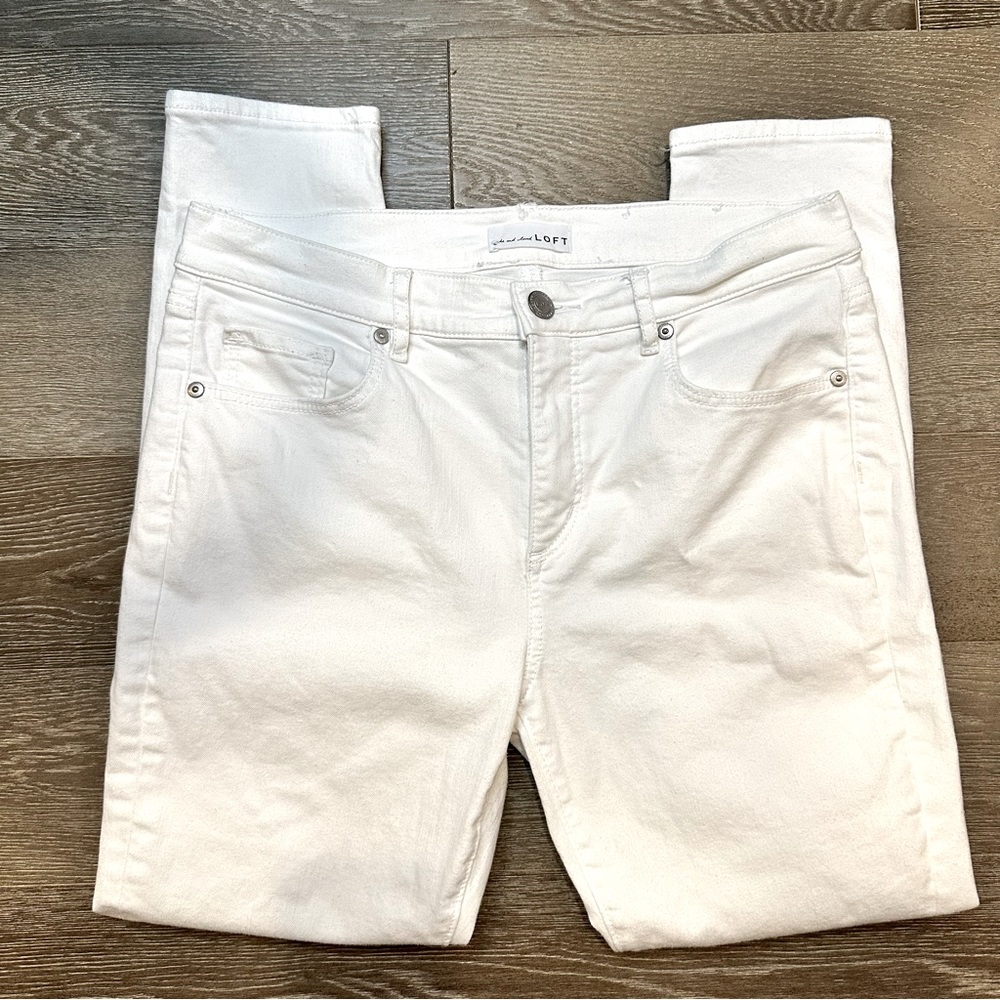 Loft White Skinny Jeans - Picture 2 of 4